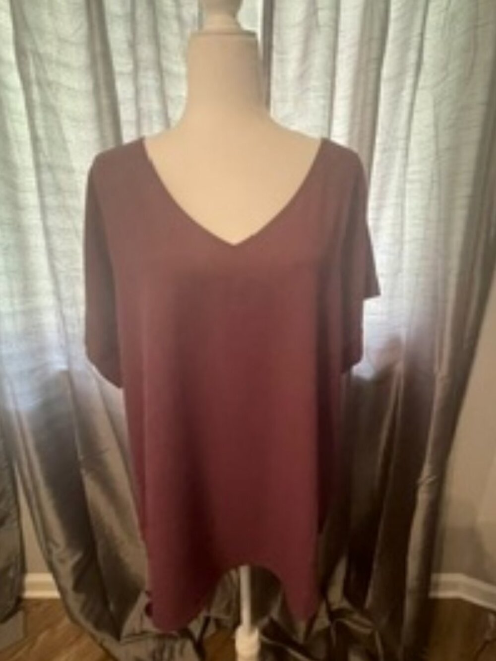 Great lightweight Eggplant Purple shirt in 1x. (21)
